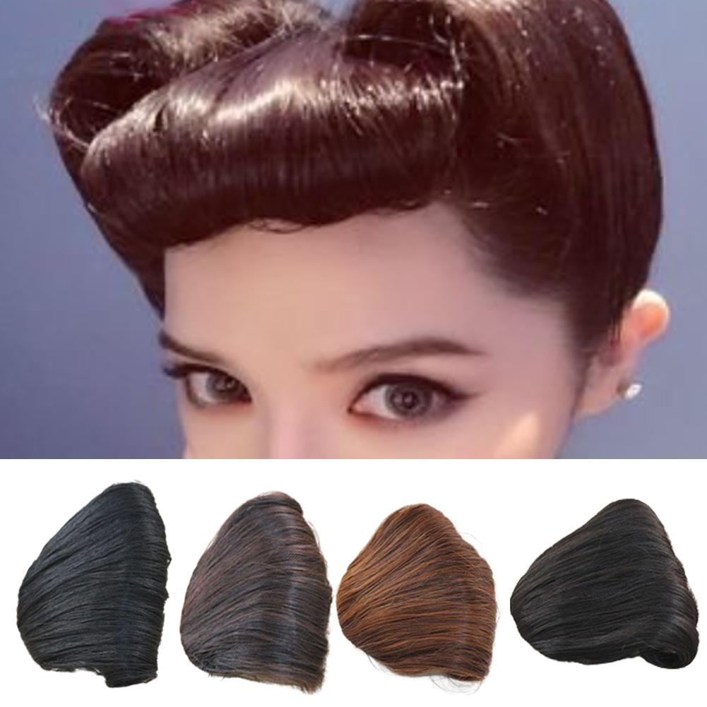 thumbnail image 3 of SGACAI Flequillo Clip de pelo sintético corto rizado flequillo retro caliente W7, 3 of 7