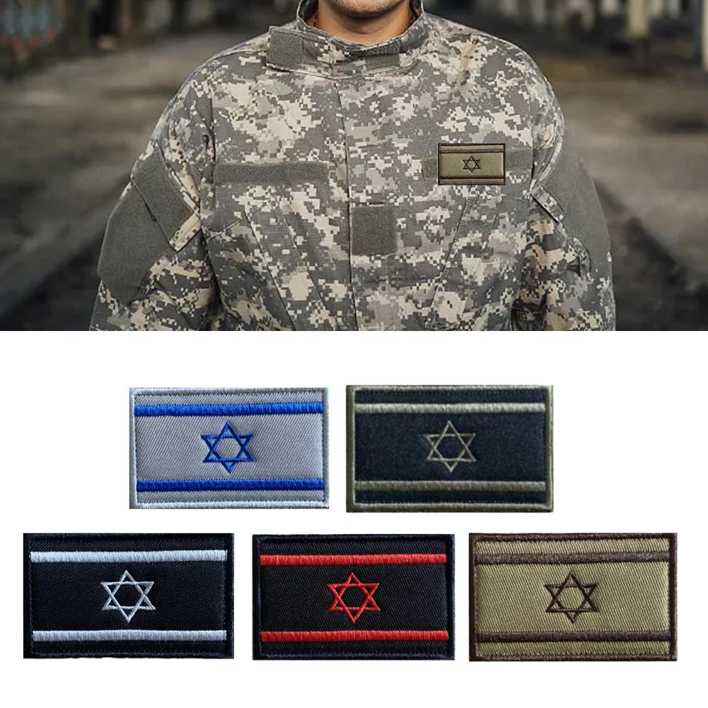thumbnail image 3 of Wartleves Parche de bandera de Israel para planchar, coser, estrella de David, insignia bordada judía de Jerusalén^*, 3 of 7