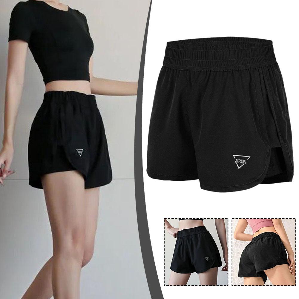 thumbnail image 4 of SGACAI Pantalones cortos elásticos de doble capa para yoga, gimnasio y deportes para mujer, tallas nuevas S4, 4 of 7