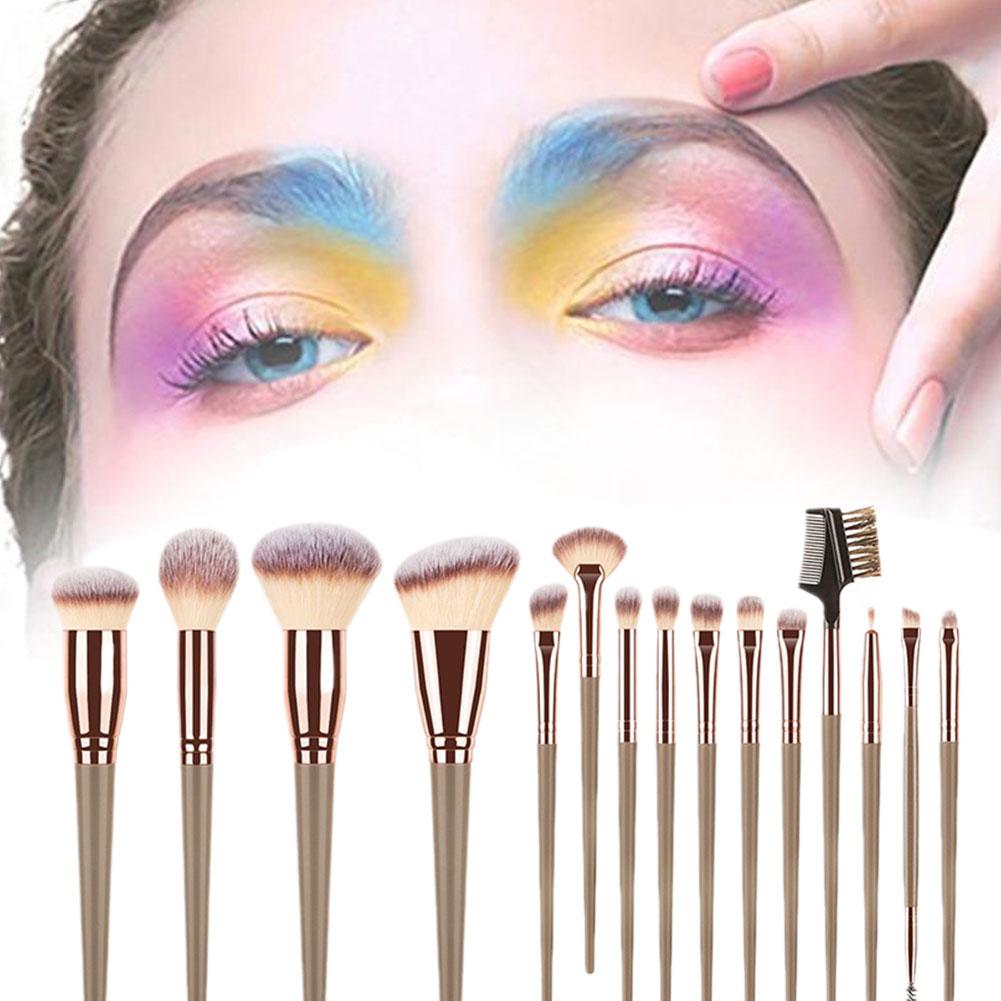 thumbnail image 2 of SGACAI Juego de 15 brochas de maquillaje profesionales, kit de maquillaje cosmético, lote E6, 2 of 7