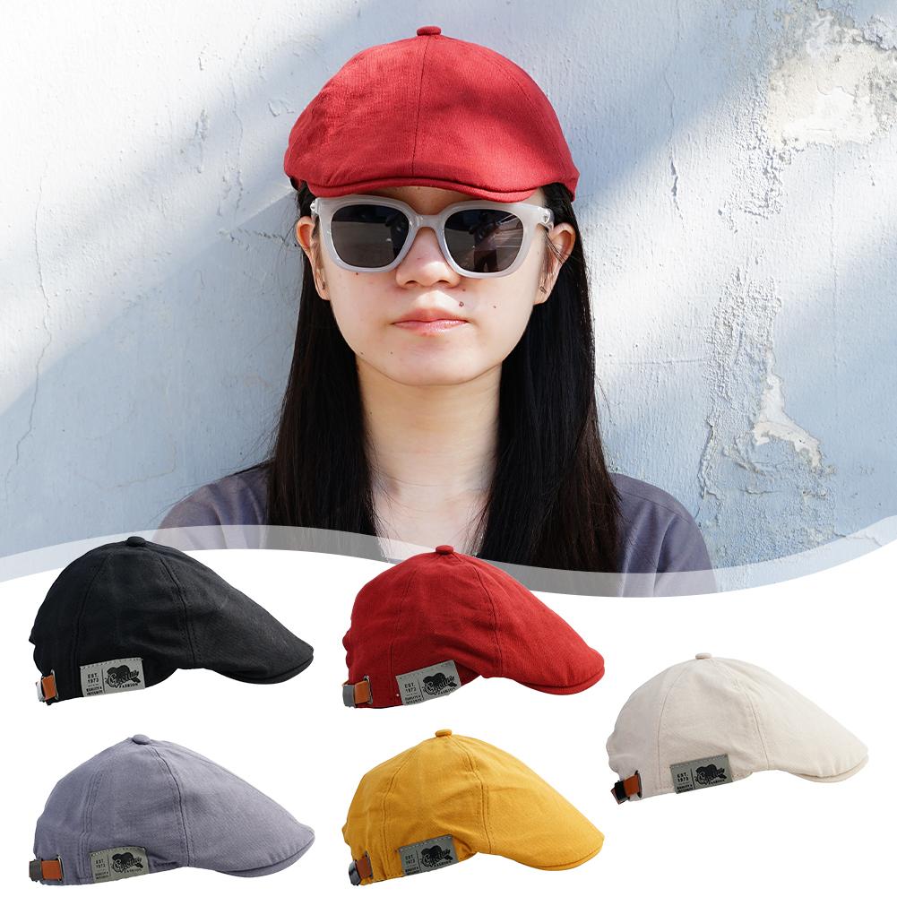 thumbnail image 4 of SGACAI Gorra plana estilo retro de algodón con hiedra para hombre, boina ajustable para vendedor de periódicos, sombrero de taxista Gatsby para conducir, 4 of 7