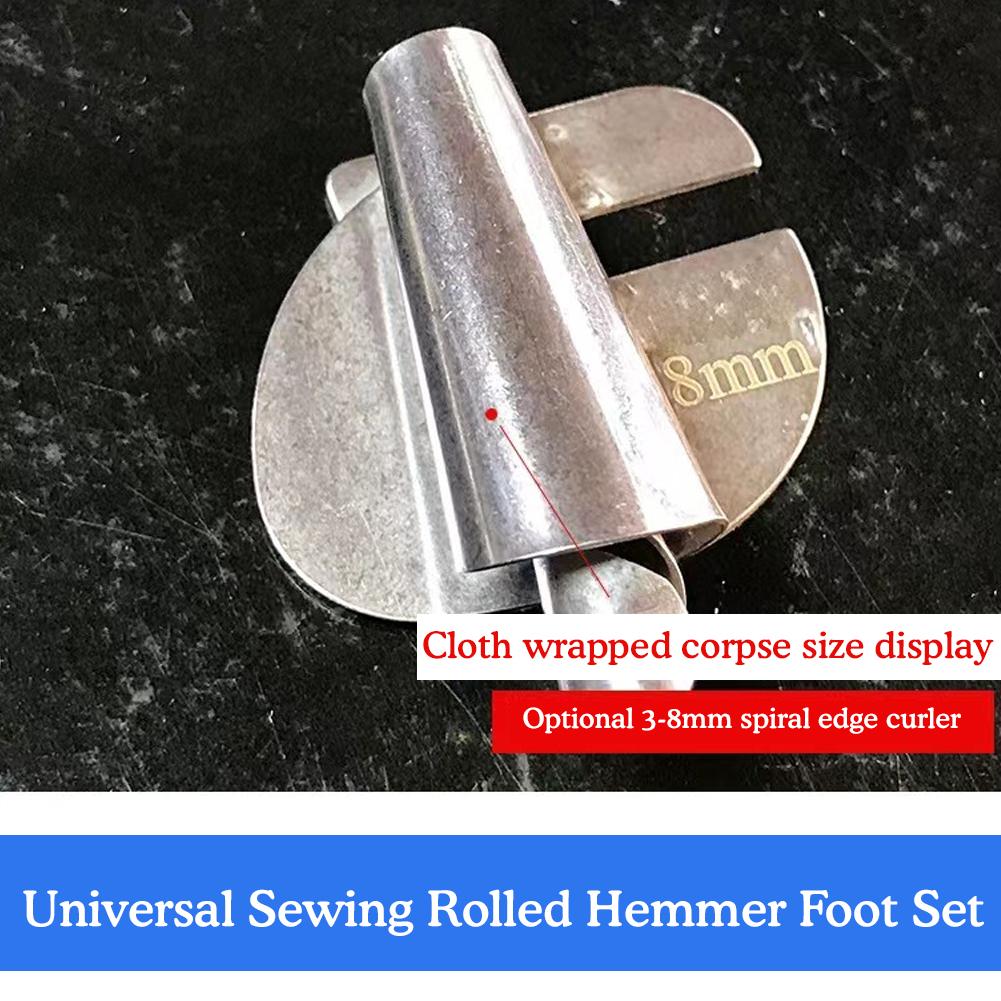 6 Pieces Universal Sewing Rolled Hemmer Foot Set 4-9Mm Wide Rolled Hem  Pressure Foot - AliExpress