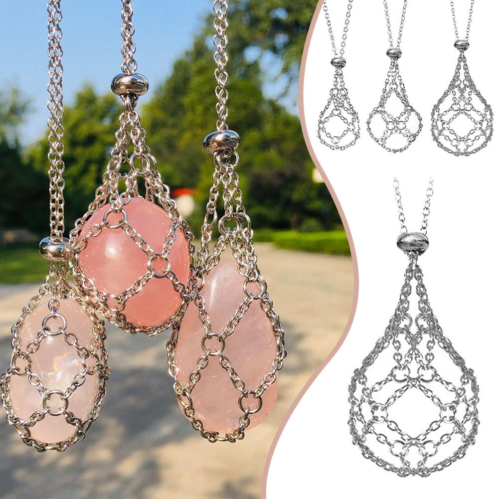 thumbnail image 3 of Ruifaya Nuevo collar de metal con red de cristal ajustable para mujer GX Collecting Ho Men❀, 3 of 7