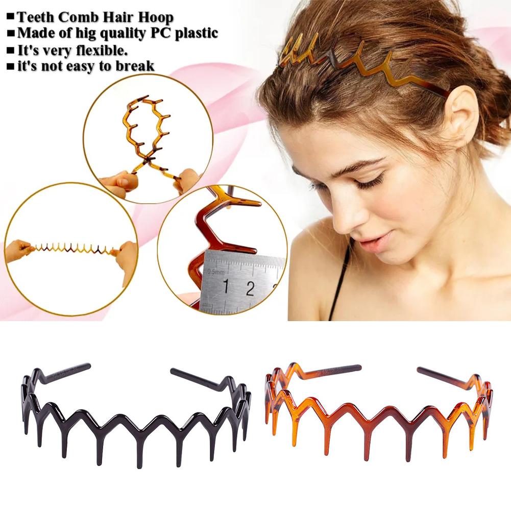 thumbnail image 4 of SGACAI 1/2x Diademas de plástico Alicebands Grip Teeth Spiky Girls Ladies Hair, 4 of 7