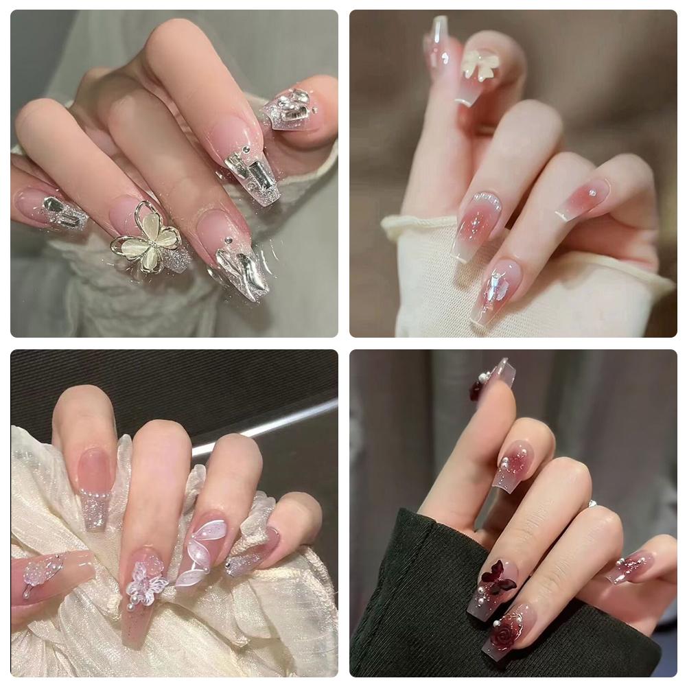 thumbnail image 3 of Wartleves Arte de uñas postizas Panel de uñas postizas largo Mejora de uñas con uñas postizas, 3 of 7