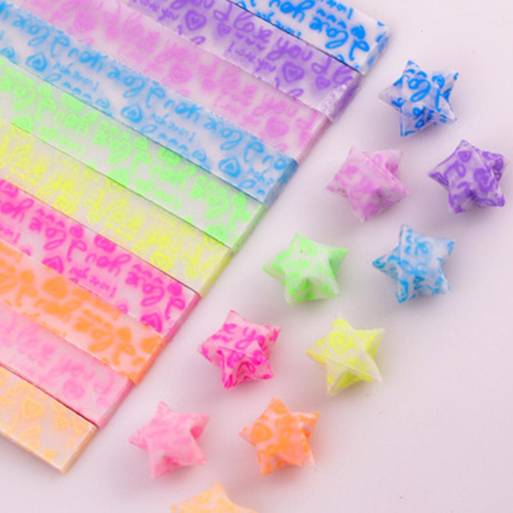 thumbnail image 3 of Wartleves 210 hojas de papel de origami luminoso con estrellas, tiras de 10 colores, papel plegable Lucky Star, 3 of 7