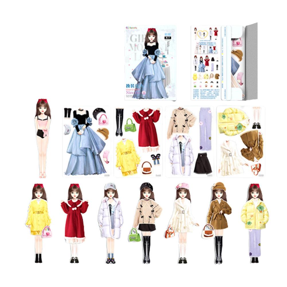 thumbnail image 3 of Ruifaya 2024 Nueva muñeca de papel de vestir princesa magnética para niñas, 3 of 7