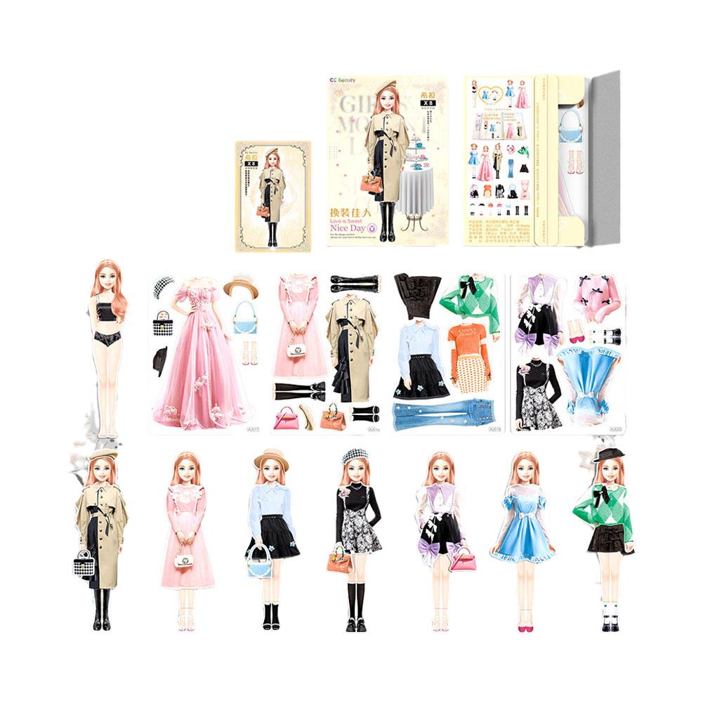 thumbnail image 4 of Ruifaya 2024 Nueva muñeca de papel de vestir princesa magnética para niñas, 4 of 7