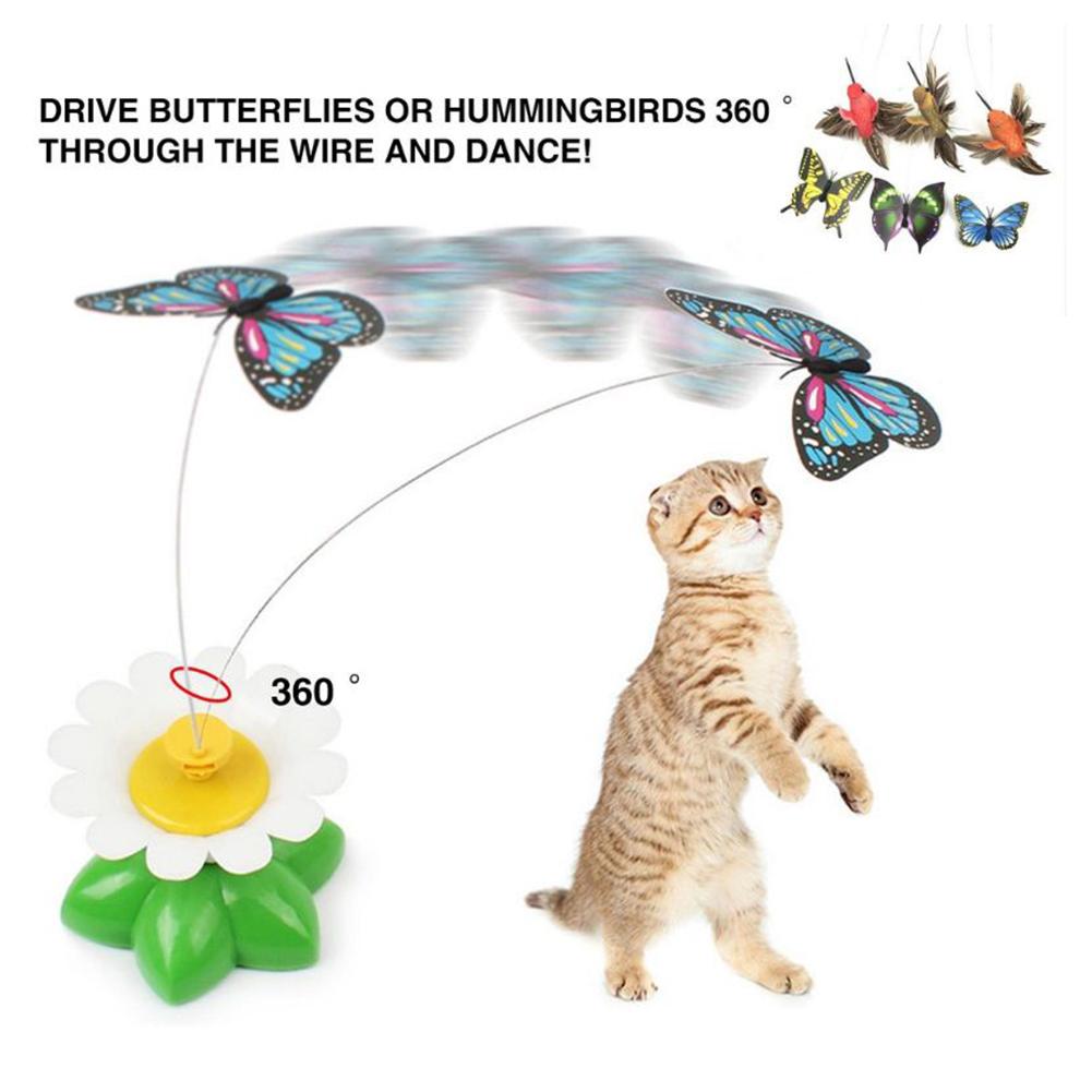 thumbnail image 3 of SGACAI Juguetes interactivos coloridos para gatos y perros con forma de mariposa voladora eléctrica giratoria G5, 3 of 7