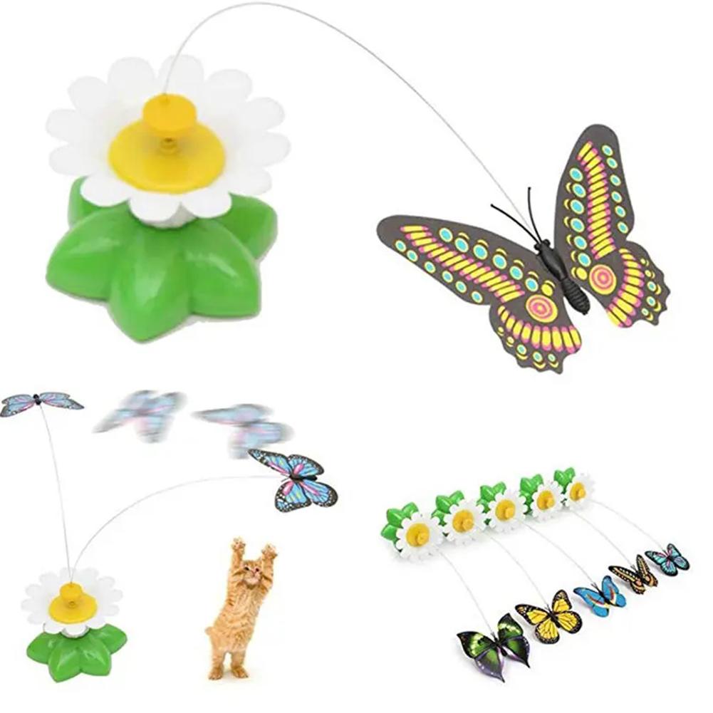 thumbnail image 4 of SGACAI Juguetes interactivos coloridos para gatos y perros con forma de mariposa voladora eléctrica giratoria G5, 4 of 7