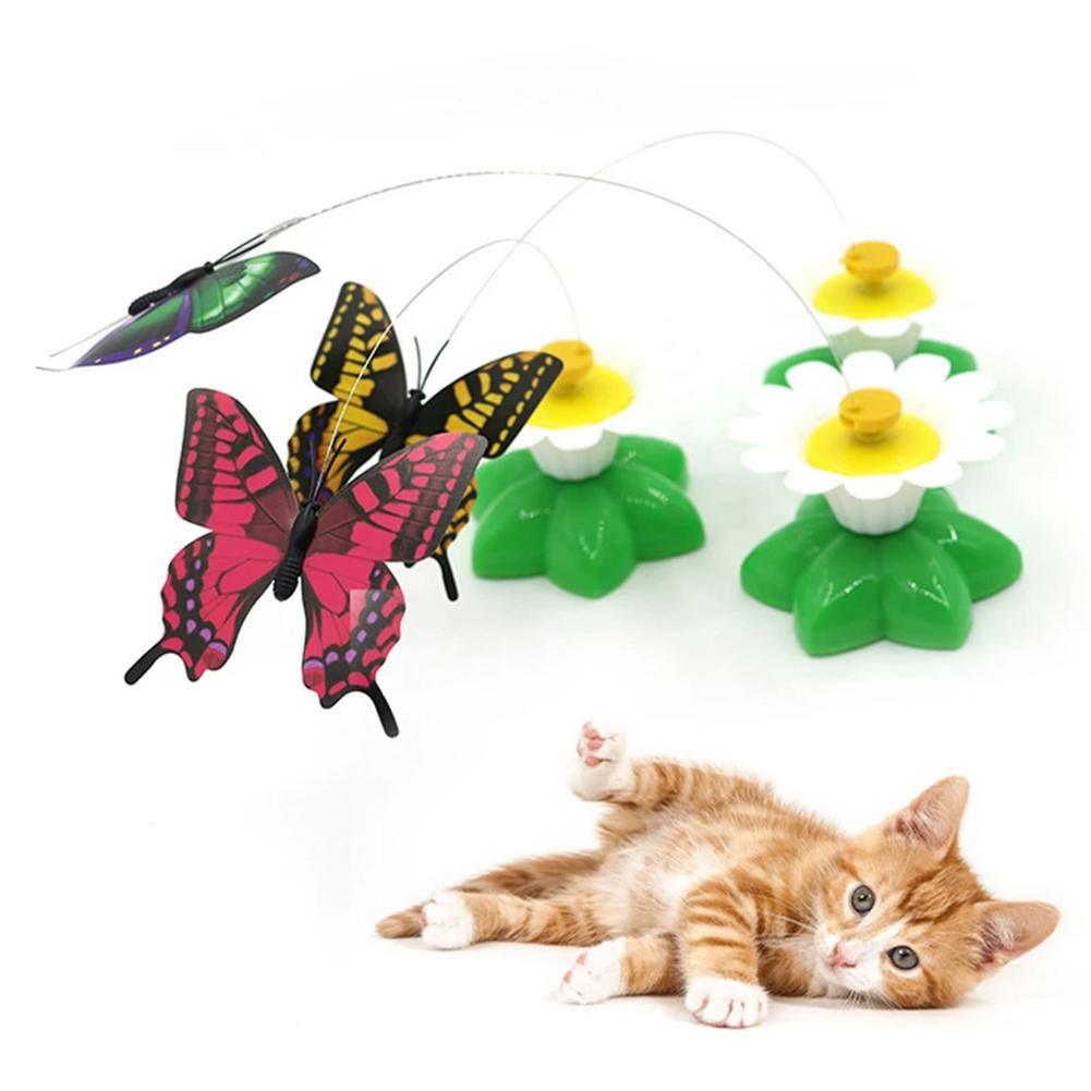 thumbnail image 5 of SGACAI Juguetes interactivos coloridos para gatos y perros con forma de mariposa voladora eléctrica giratoria G5, 5 of 7