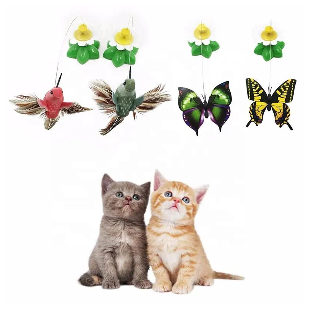 thumbnail image 2 of SGACAI Juguetes interactivos coloridos para gatos y perros con forma de mariposa voladora eléctrica giratoria G5, 2 of 7