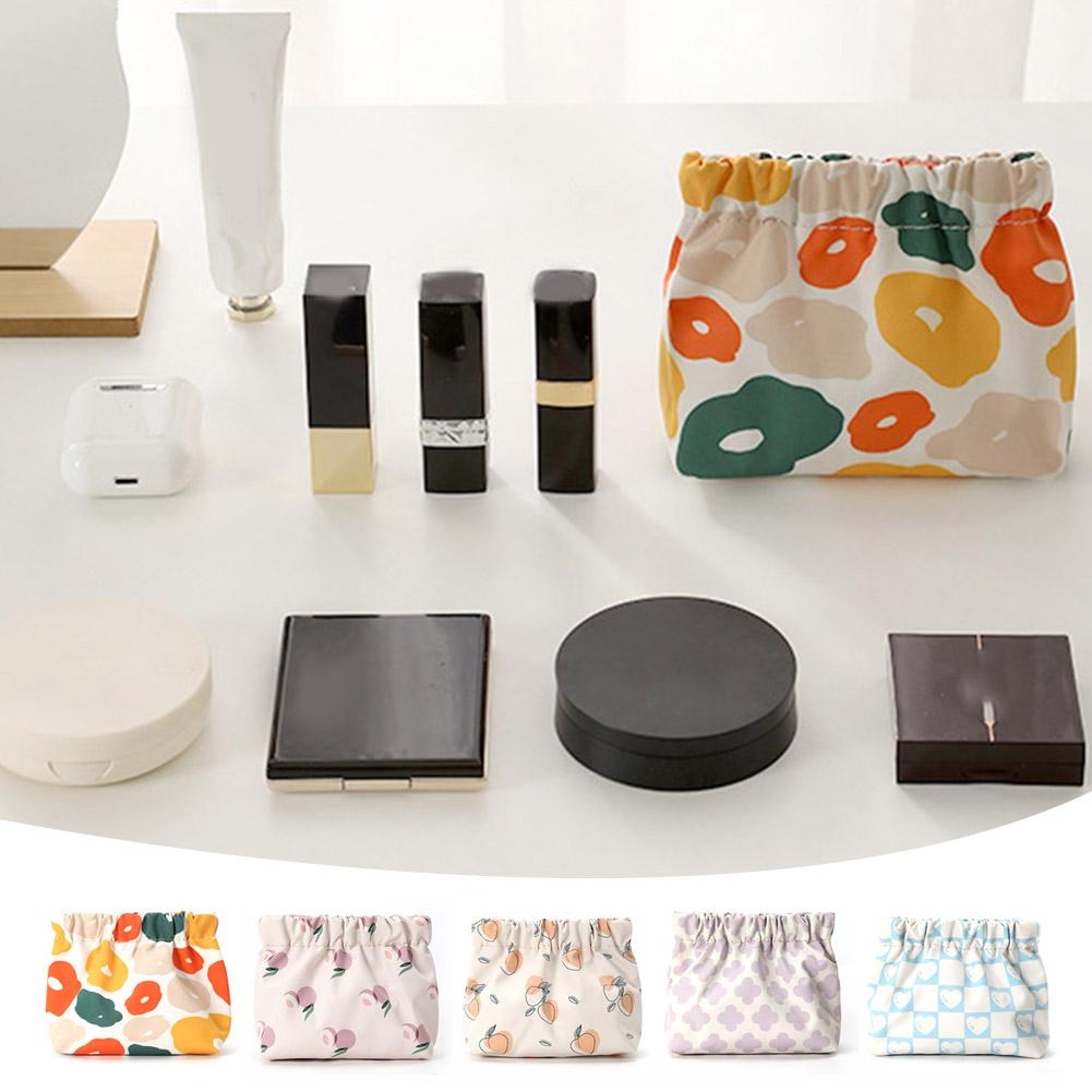 thumbnail image 3 of Ruifaya Organizador de lazos elásticos para el cabello con estampado lindo, bolsa de almacenamiento de lápiz labial elástica portátil, 3 of 7