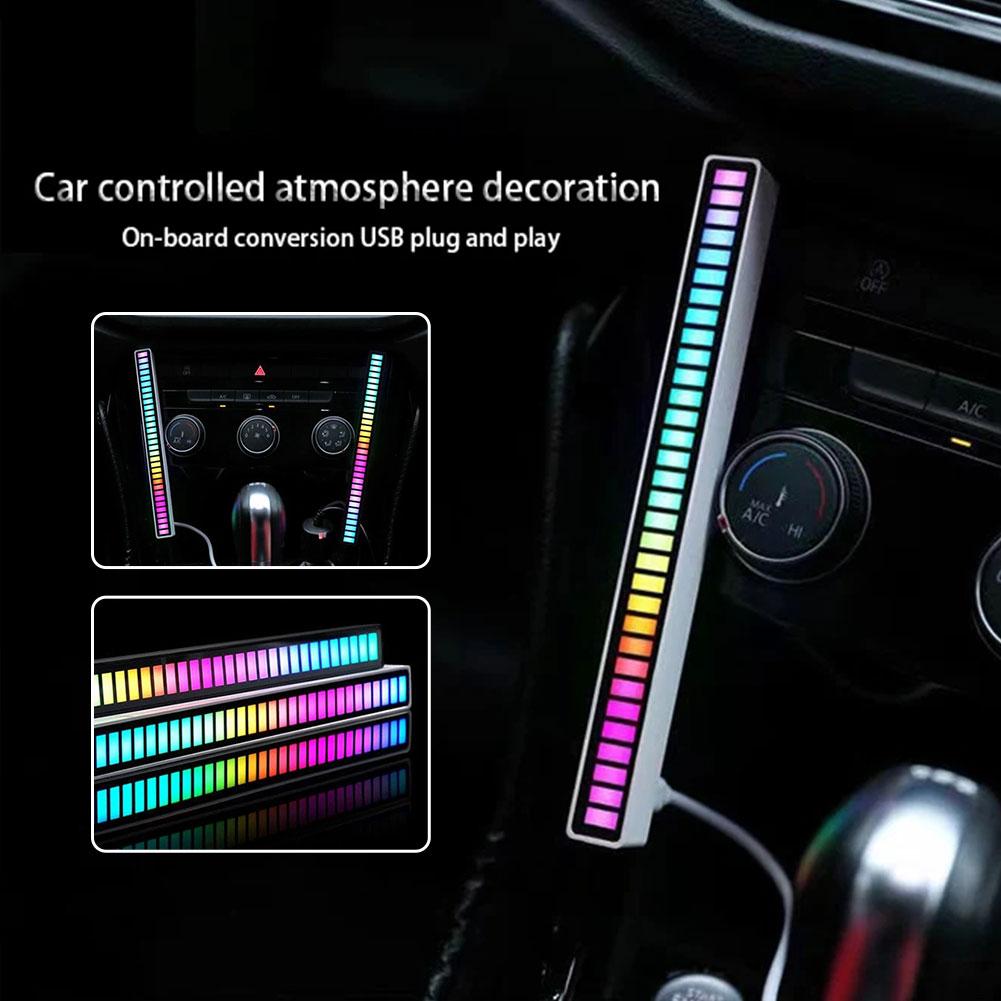 thumbnail image 3 of SGACAI Luz ambiental interior del coche LED RGB, luces de captación, lámpara de sonido, luz ambiental, decoración, música, aplicación inteligente para el ritmo del coche, 3 of 7