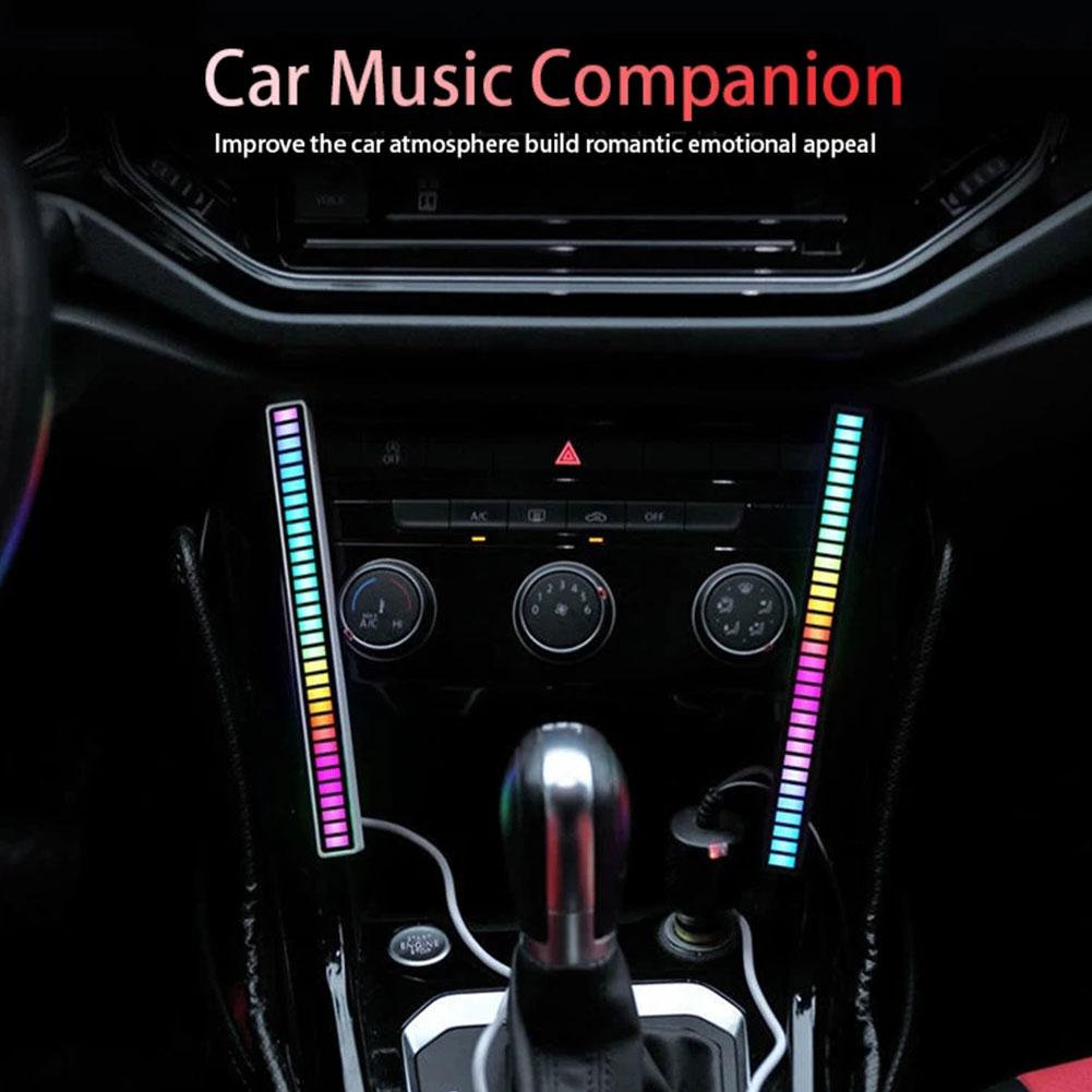 thumbnail image 2 of SGACAI Luz ambiental interior del coche LED RGB, luces de captación, lámpara de sonido, luz ambiental, decoración, música, aplicación inteligente para el ritmo del coche, 2 of 7