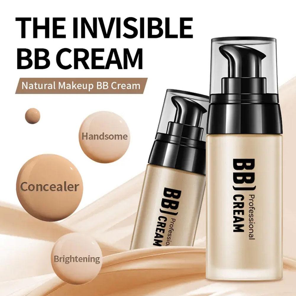 thumbnail image 4 of Wartleves Crema BB para hombres Corrector facial de cobertura total Base de maquillaje de larga duración, 4 of 7