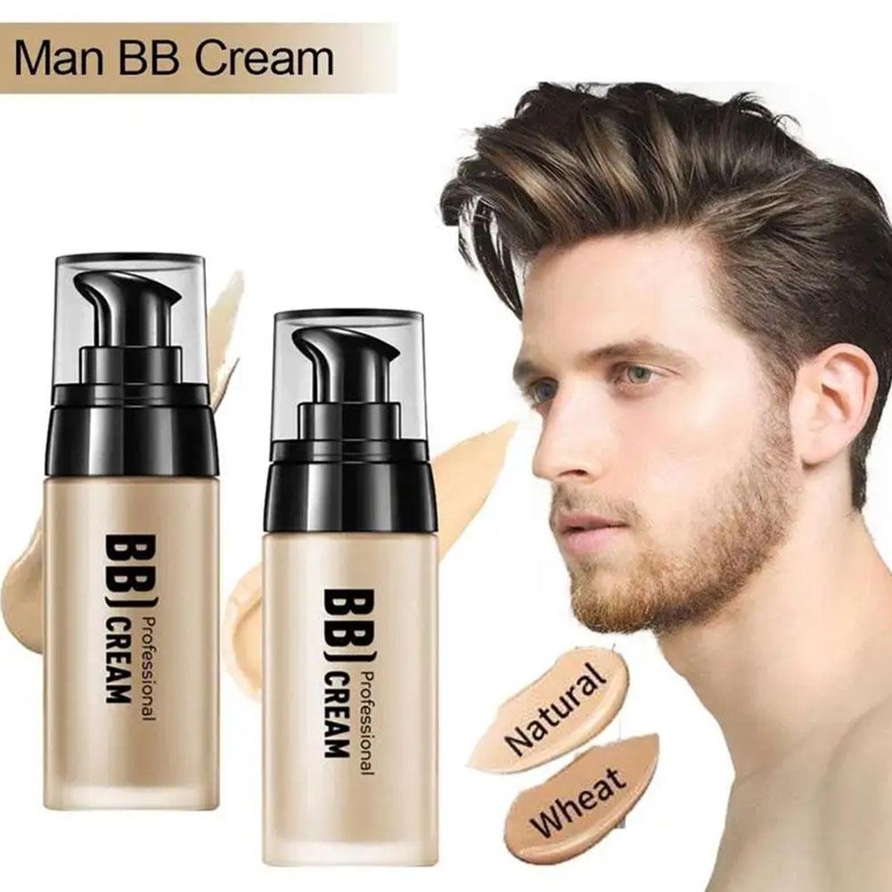 thumbnail image 2 of Wartleves Crema BB para hombres Corrector facial de cobertura total Base de maquillaje de larga duración, 2 of 7