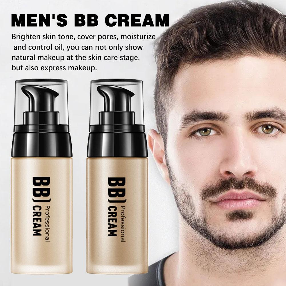 thumbnail image 3 of Wartleves Crema BB para hombres Corrector facial de cobertura total Base de maquillaje de larga duración, 3 of 7