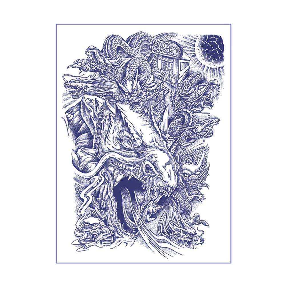 thumbnail image 4 of Wartleves Pegatinas de tatuaje semipermanentes de jugo de hierbas oscuras de dibujos animados Multigraph Mixed Desi {, 4 of 7