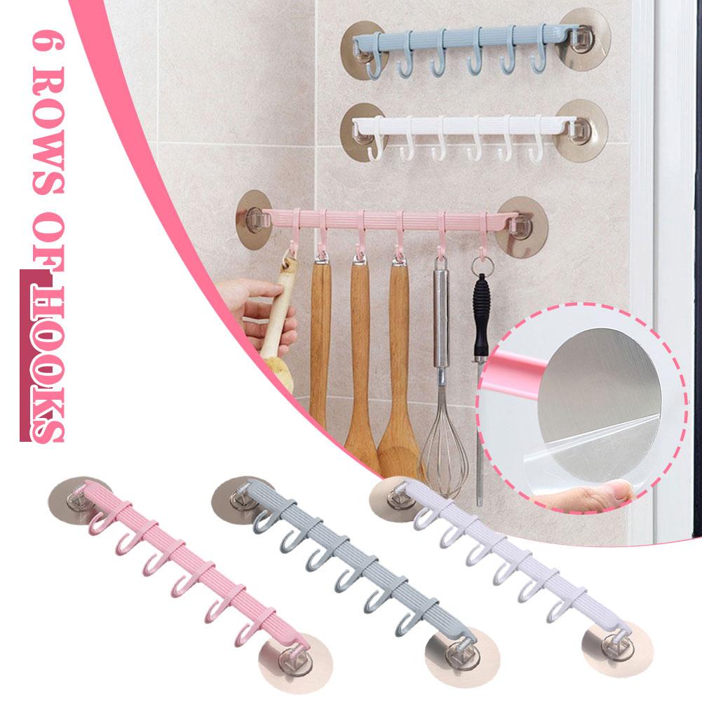 thumbnail image 3 of SGACAI Perchero de pared con 6 ganchos y ventosa para toallas, para baño o cocina, 9 cm, 9 unidades, 3 of 7