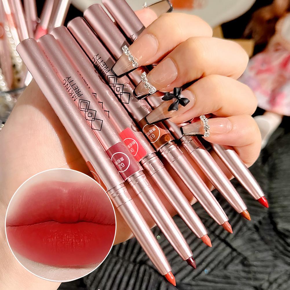 thumbnail image 2 of Wartleves Lápiz labial de lote pequeño de delineador de labios giratorio automático de larga duración 2024, 2 of 7
