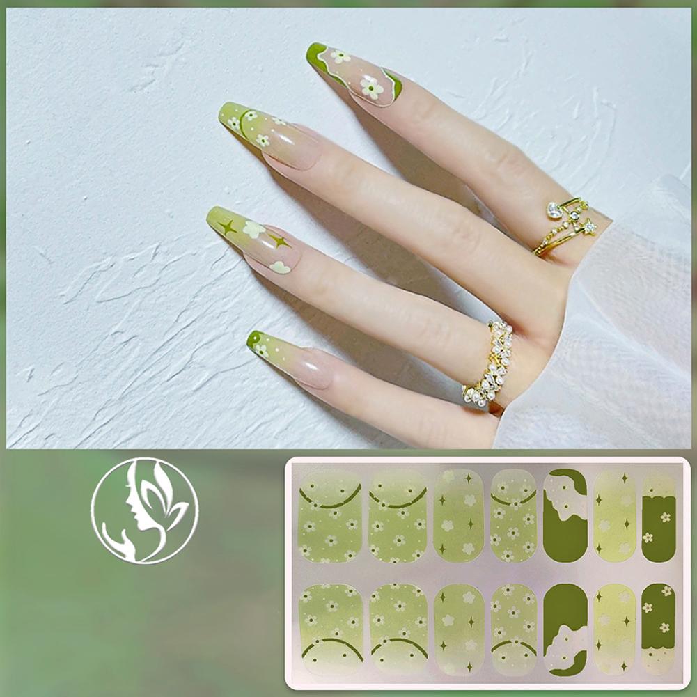 thumbnail image 4 of Ruifaya Calcomanía para uñas con diseño de flores, extraíble, resistente al agua, Hot S0, 4 of 7