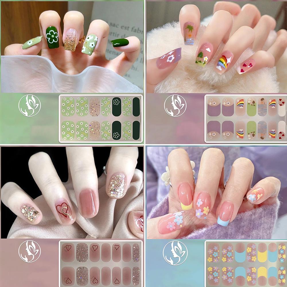 thumbnail image 2 of Ruifaya Calcomanía para uñas con diseño de flores, extraíble, resistente al agua, Hot S0, 2 of 7