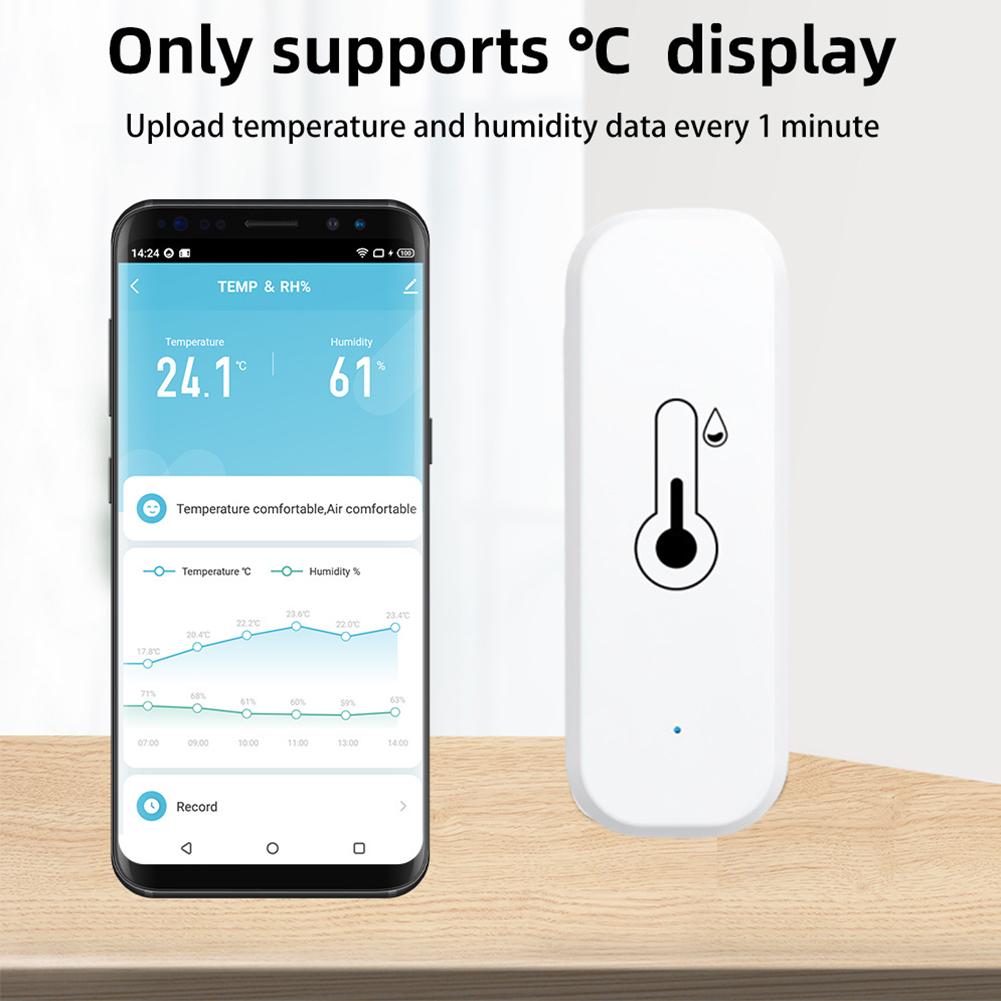 thumbnail image 3 of Ruifaya Para Alexa Tuya Smart Wifi/ZigBee Sensor de temperatura y humedad Monitor Caliente, 3 of 7