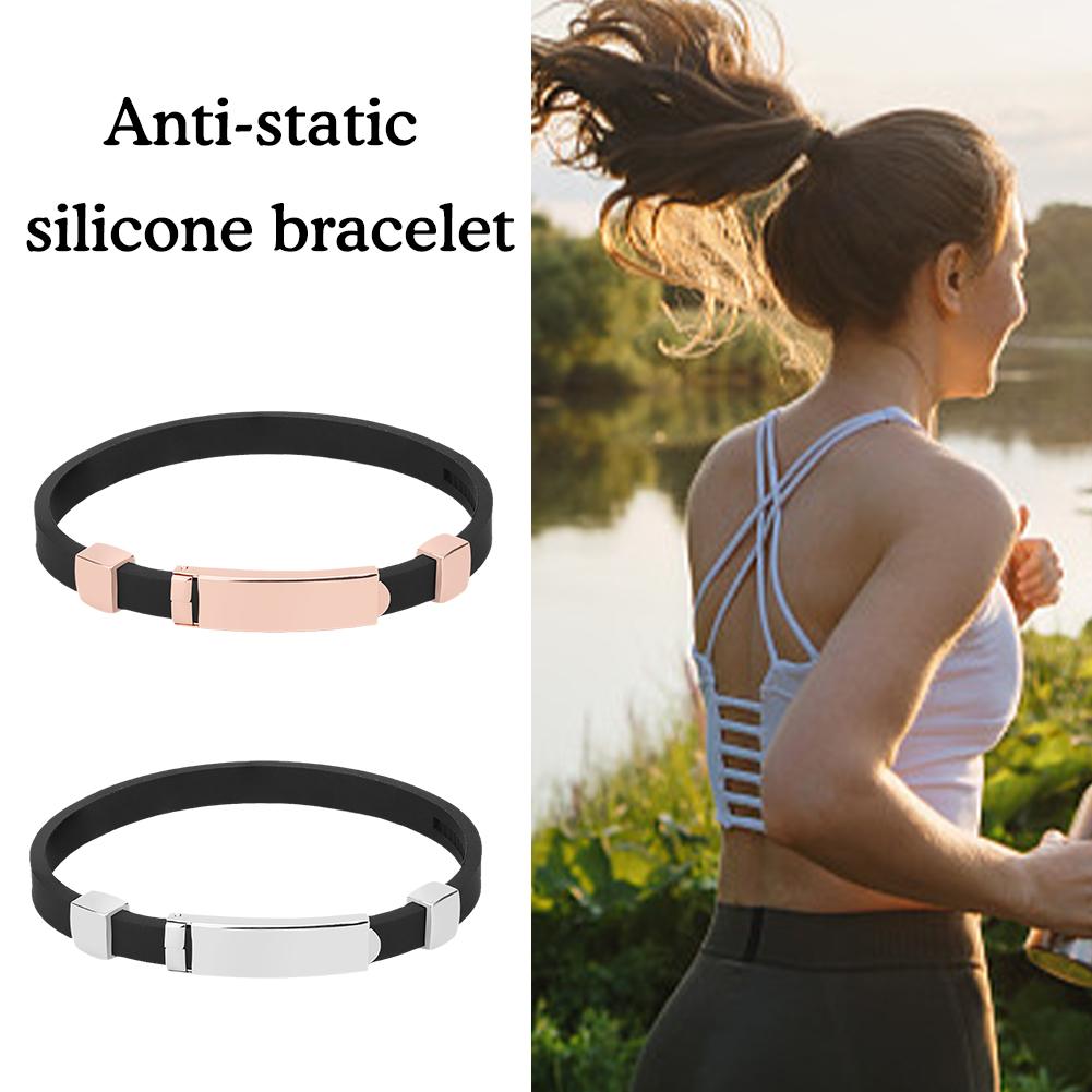 thumbnail image 4 of Wartleves Pulsera deportiva antiestática ajustable con correa de silicona y eliminador de estática, 4 of 7