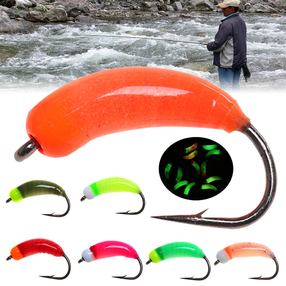 thumbnail image 3 of Wartleves 12 ninfas de lombrices de tierra para truchas, percas, agallas azules, peces blancos, 3 of 7