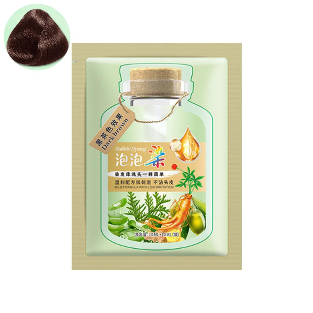 thumbnail image 5 of SGACAI 10 bolsas/caja Tinte para el cabello con burbujas de plantas naturales Champú para teñir el cabello Largo y caliente I3, 5 of 7