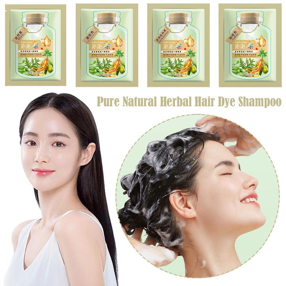 thumbnail image 4 of SGACAI 10 bolsas/caja Tinte para el cabello con burbujas de plantas naturales Champú para teñir el cabello Largo y caliente I3, 4 of 7