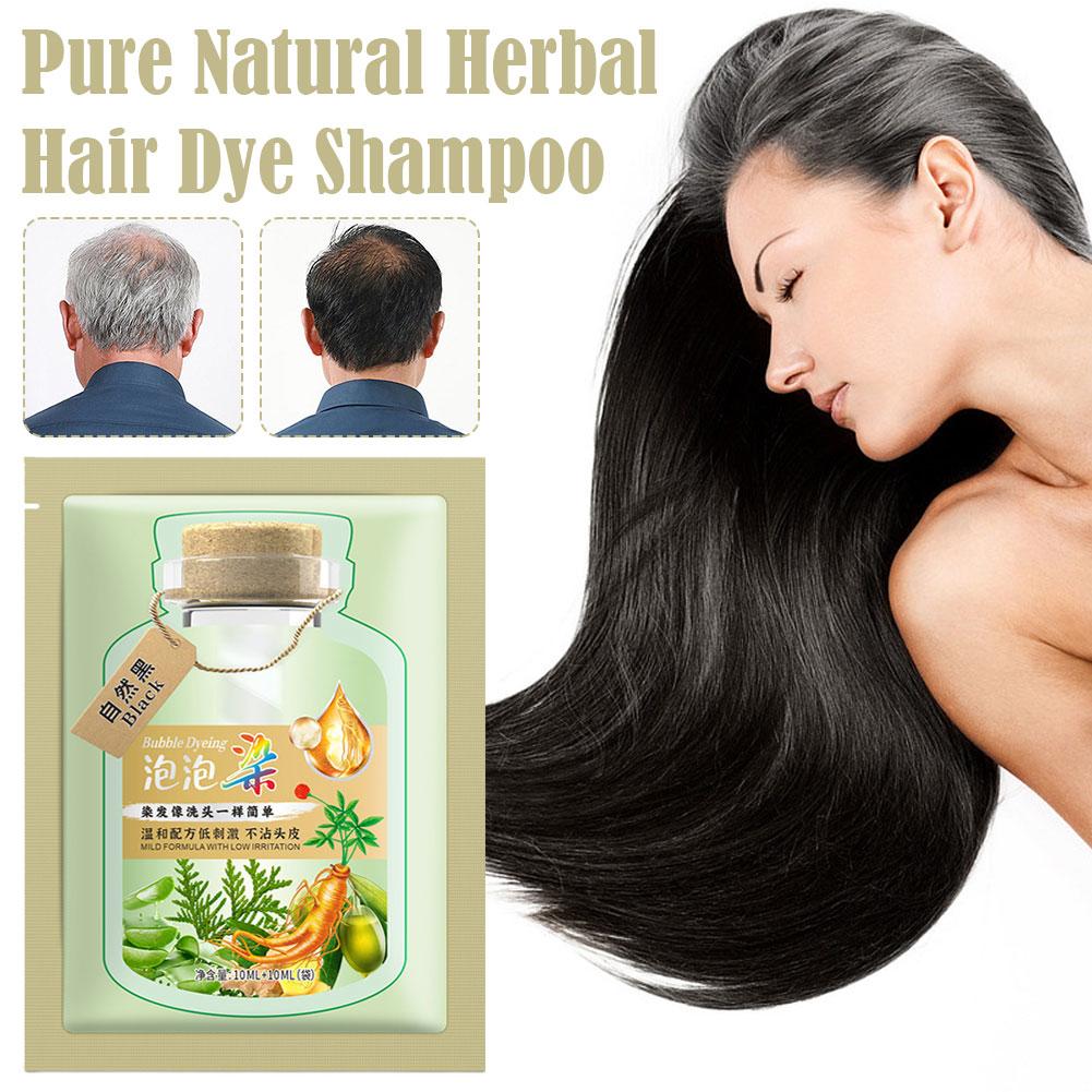 thumbnail image 3 of SGACAI 10 bolsas/caja Tinte para el cabello con burbujas de plantas naturales Champú para teñir el cabello Largo y caliente I3, 3 of 7