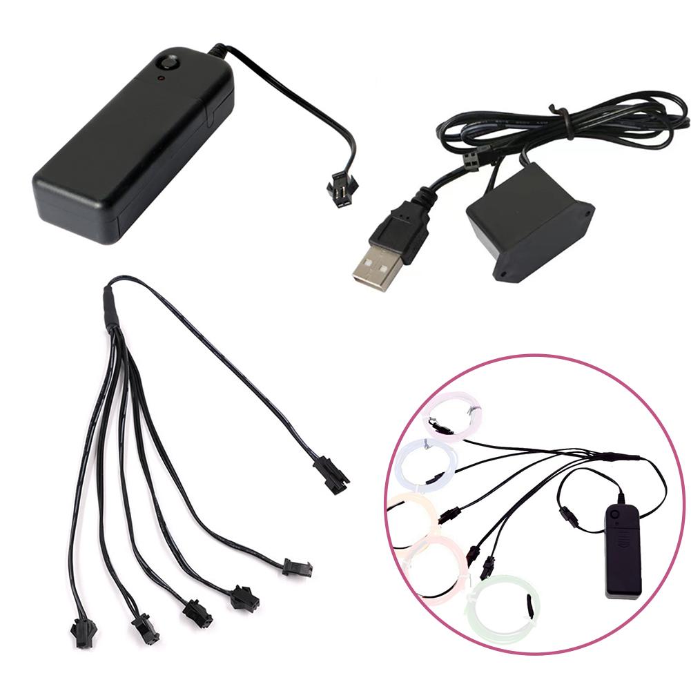 thumbnail image 4 of Wartleves Controlador USB de alimentación de cable EL de neón para inversor de cable EL de 1 a 10 m, 4 of 7