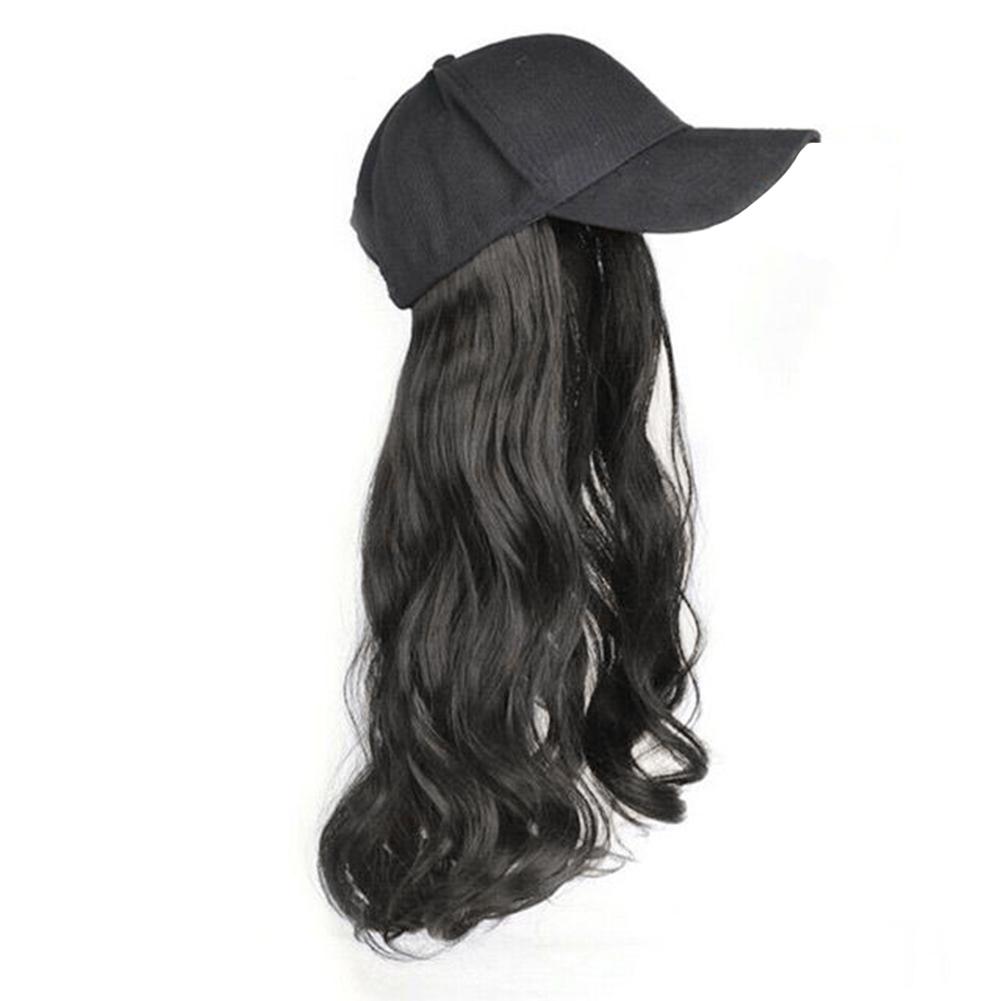 thumbnail image 4 of SGACAI Pelucas largas de 60 cm, gorra de béisbol, peluca, cabello largo y rizado, gorra recta, sombrero, peluca, cabello Z09 ✨υ, 4 of 7