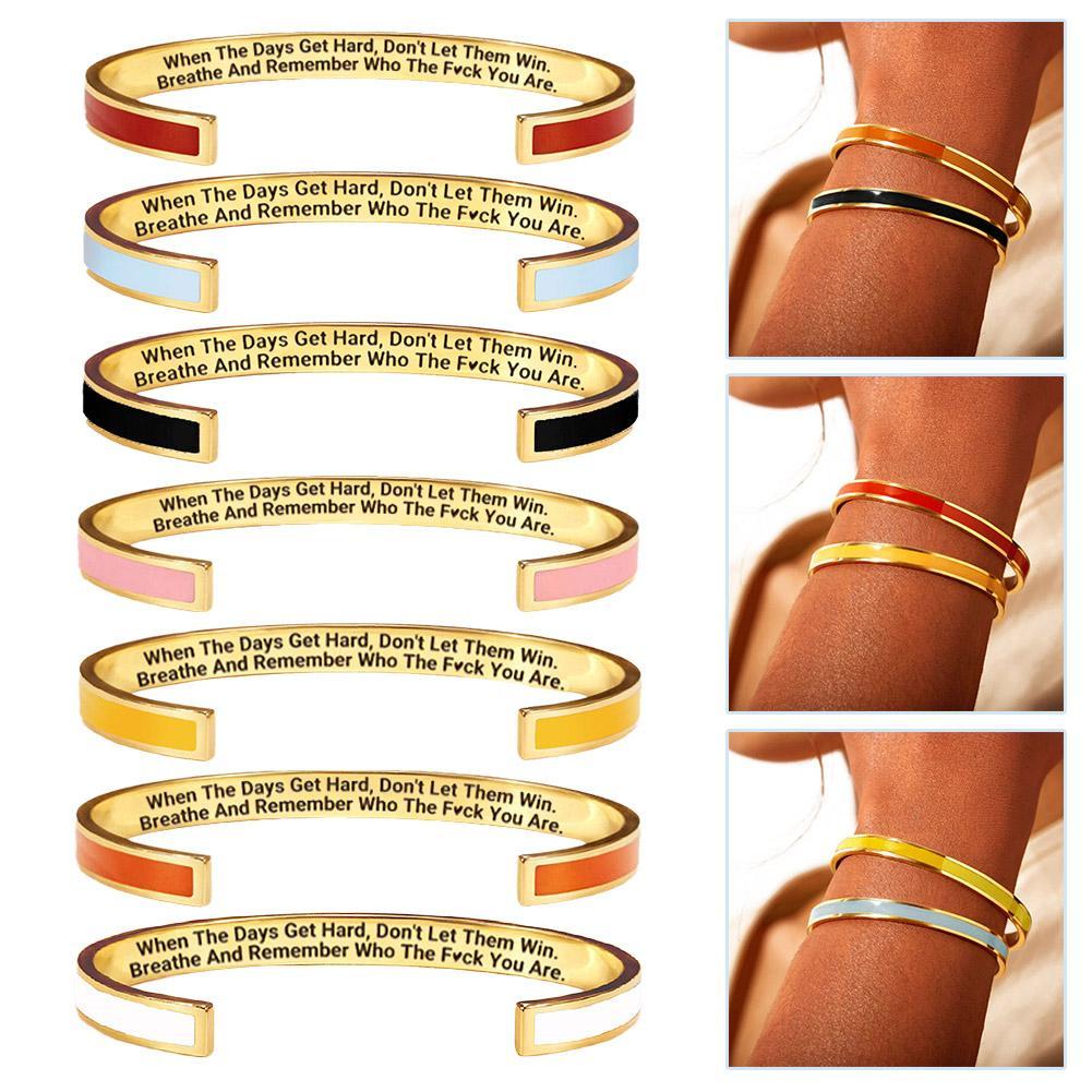 thumbnail image 3 of SGACAI Pulsera motivacional con forma de tubo "Recuerda quién carajo eres" 2023, nueva B1, 3 of 7