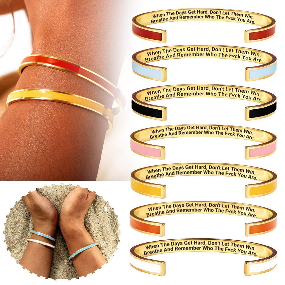 thumbnail image 2 of SGACAI Pulsera motivacional con forma de tubo "Recuerda quién carajo eres" 2023, nueva B1, 2 of 7