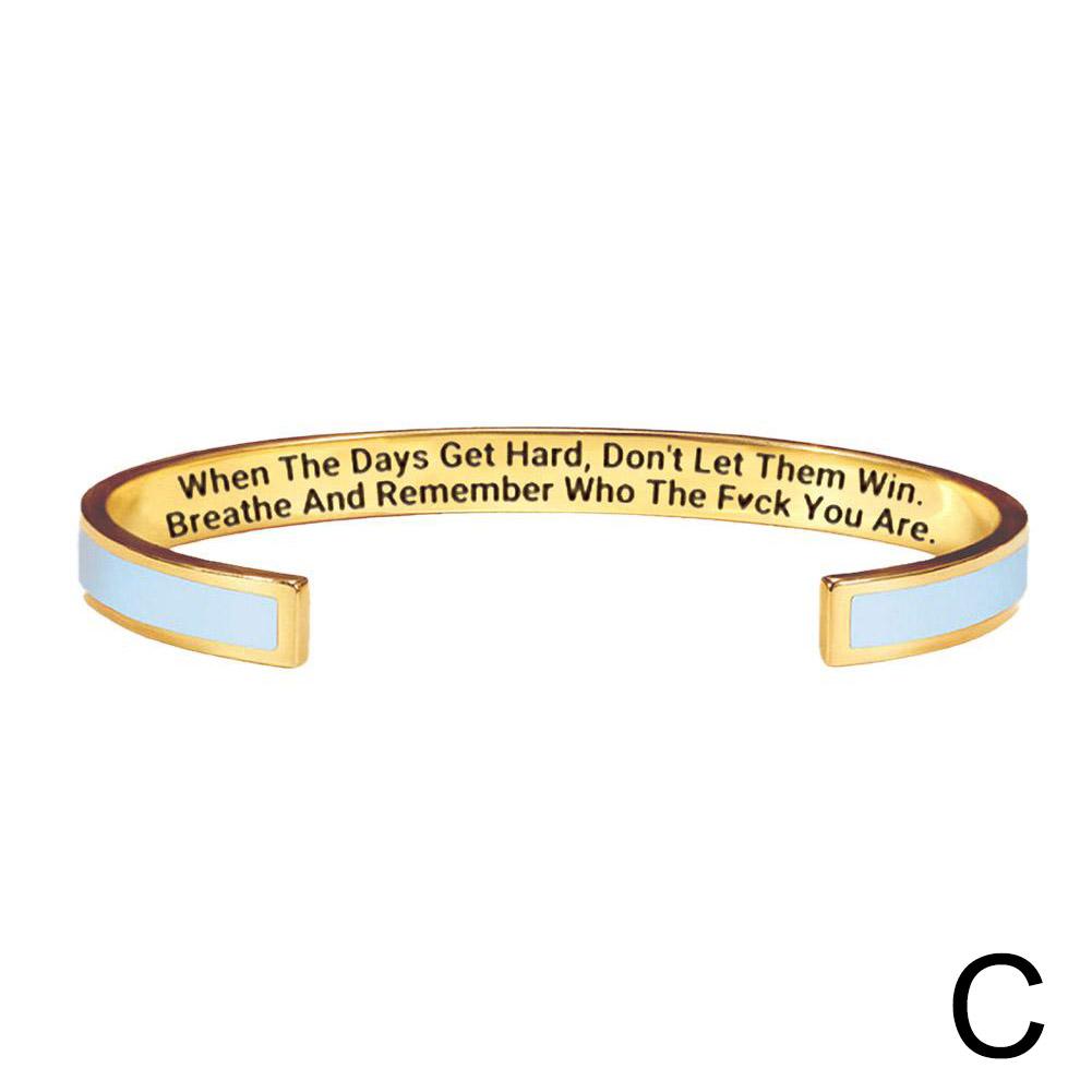 Ruifaya Pulsera motivacional con forma de tubo "Recuerda quién carajo eres" 2023, nueva B1