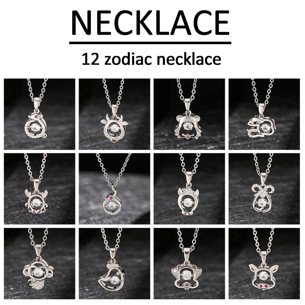 thumbnail image 2 of SGACAI Collar de estilo chino con 12 animales, cadena ajustable para el cuello para mujer, 2 of 7