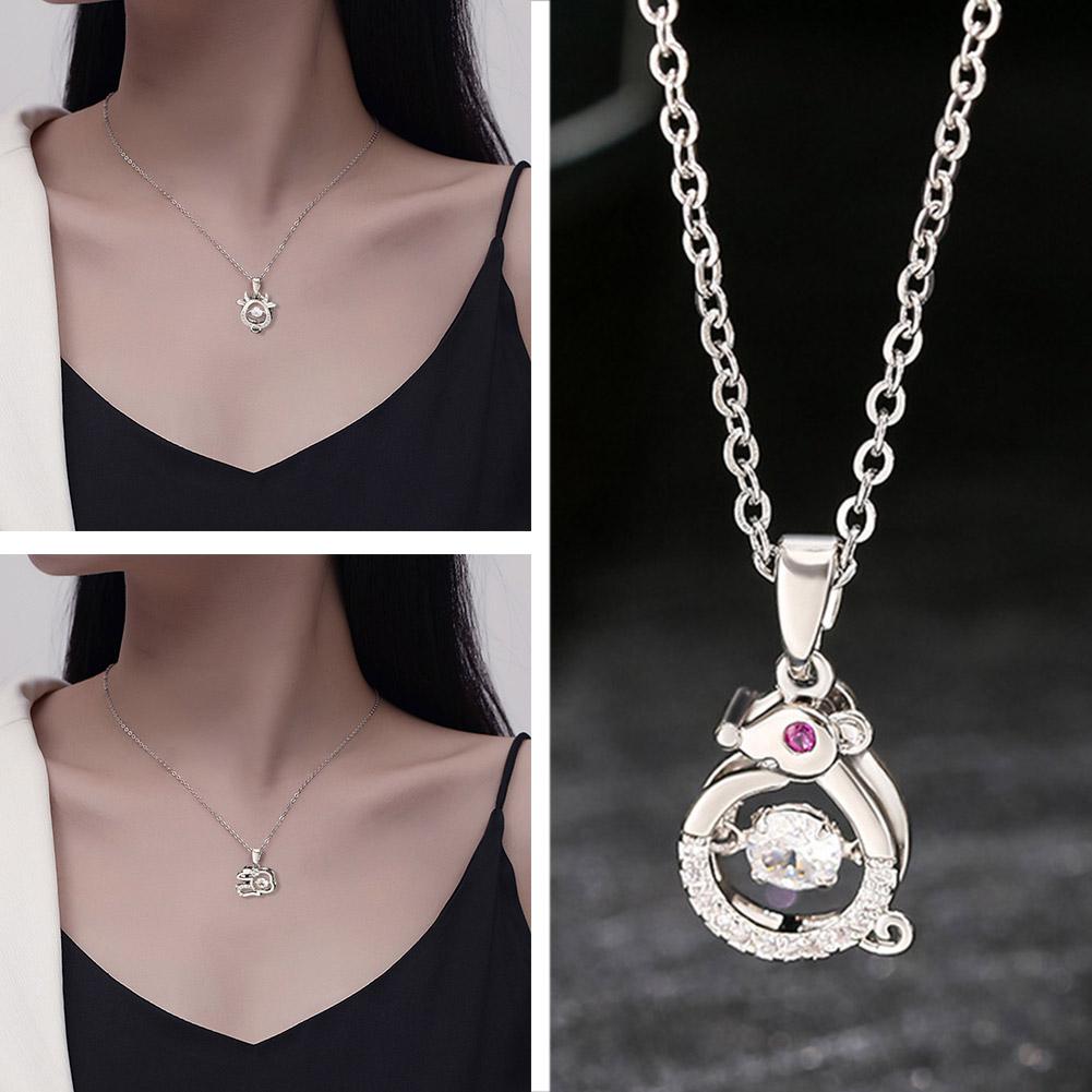 thumbnail image 3 of SGACAI Collar de estilo chino con 12 animales, cadena ajustable para el cuello para mujer, 3 of 7