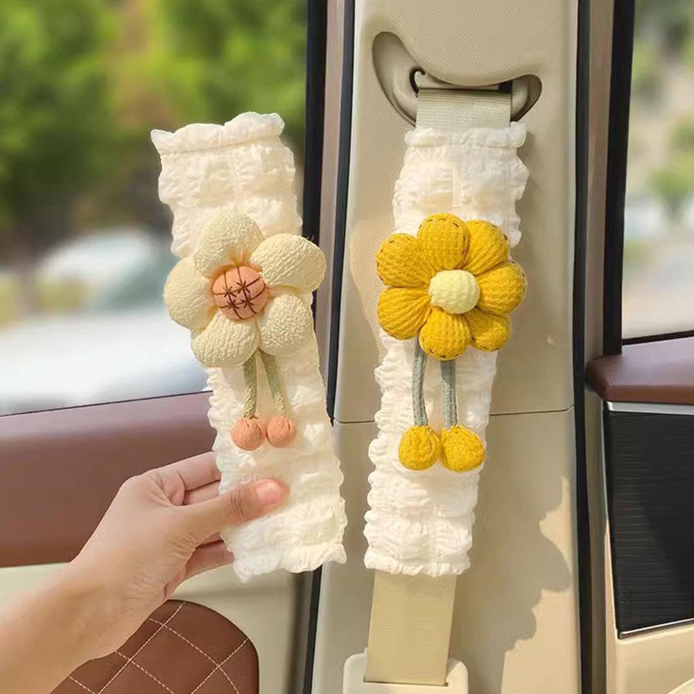 thumbnail image 3 of SGACAI Funda para cinturón de seguridad de coche con diseño de girasol, almohadilla para el hombro para cinturón de seguridad, suave y bonita, lote K8, 3 of 7