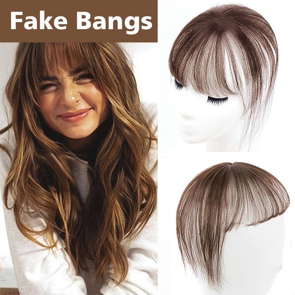 thumbnail image 2 of Wartleves Flequillo falso de moda 3D Airs Flequillo Parche de pelo Parche V7 Nueva peluca con flequillo P2B3 ` }, 2 of 7