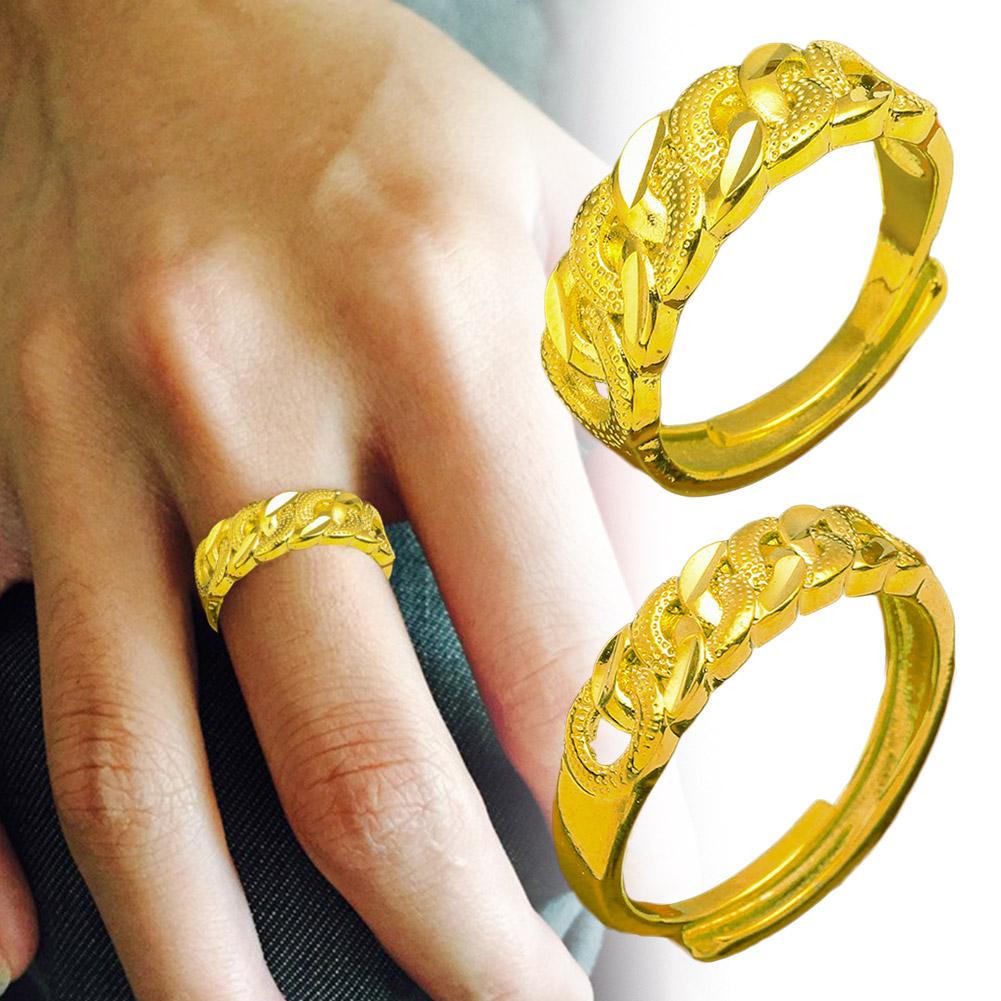 thumbnail image 3 of Wartleves Anillos de color dorado ajustables para joyería unisex Lote S1 X9J5 ¡CALIENTE!, 3 of 7
