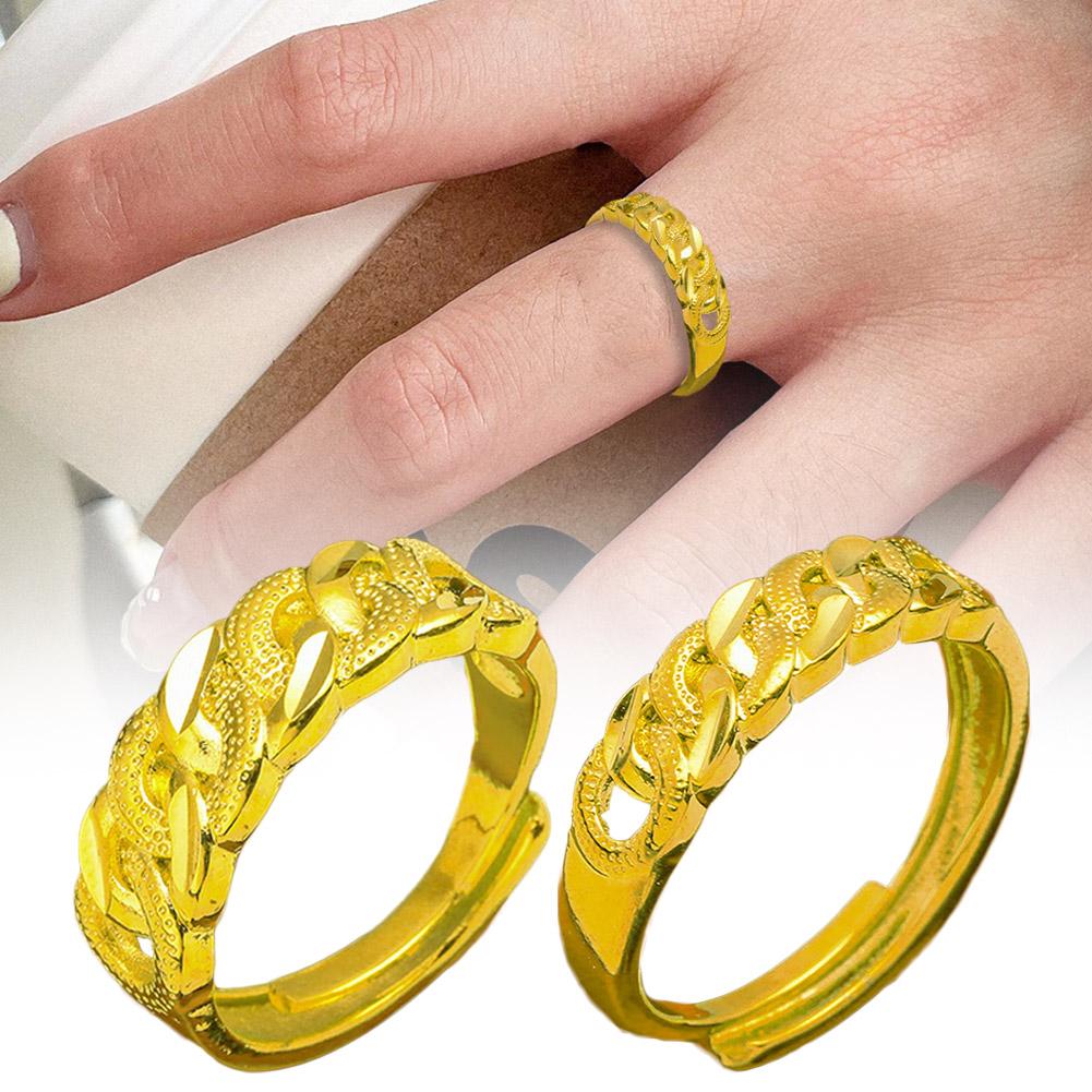 thumbnail image 2 of Wartleves Anillos de color dorado ajustables para joyería unisex Lote S1 X9J5 ¡CALIENTE!, 2 of 7