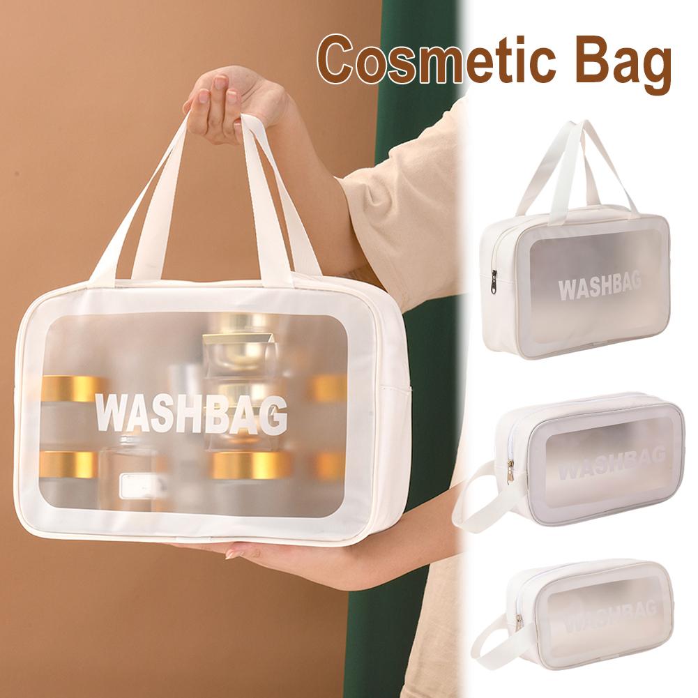 thumbnail image 2 of Ruifaya Organizador de baño, bolsa transparente, impermeable, para viajes, maquillaje, almacenamiento, 2 of 7