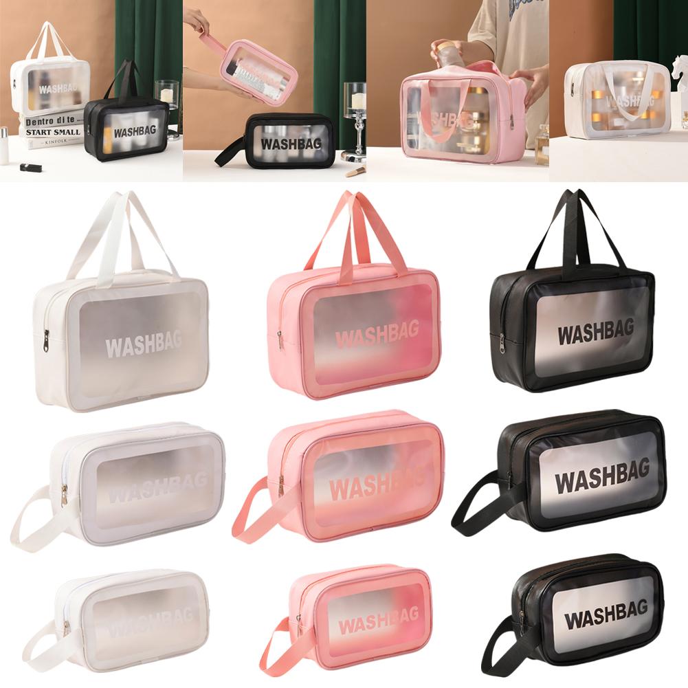 thumbnail image 3 of Ruifaya Organizador de baño, bolsa transparente, impermeable, para viajes, maquillaje, almacenamiento, 3 of 7