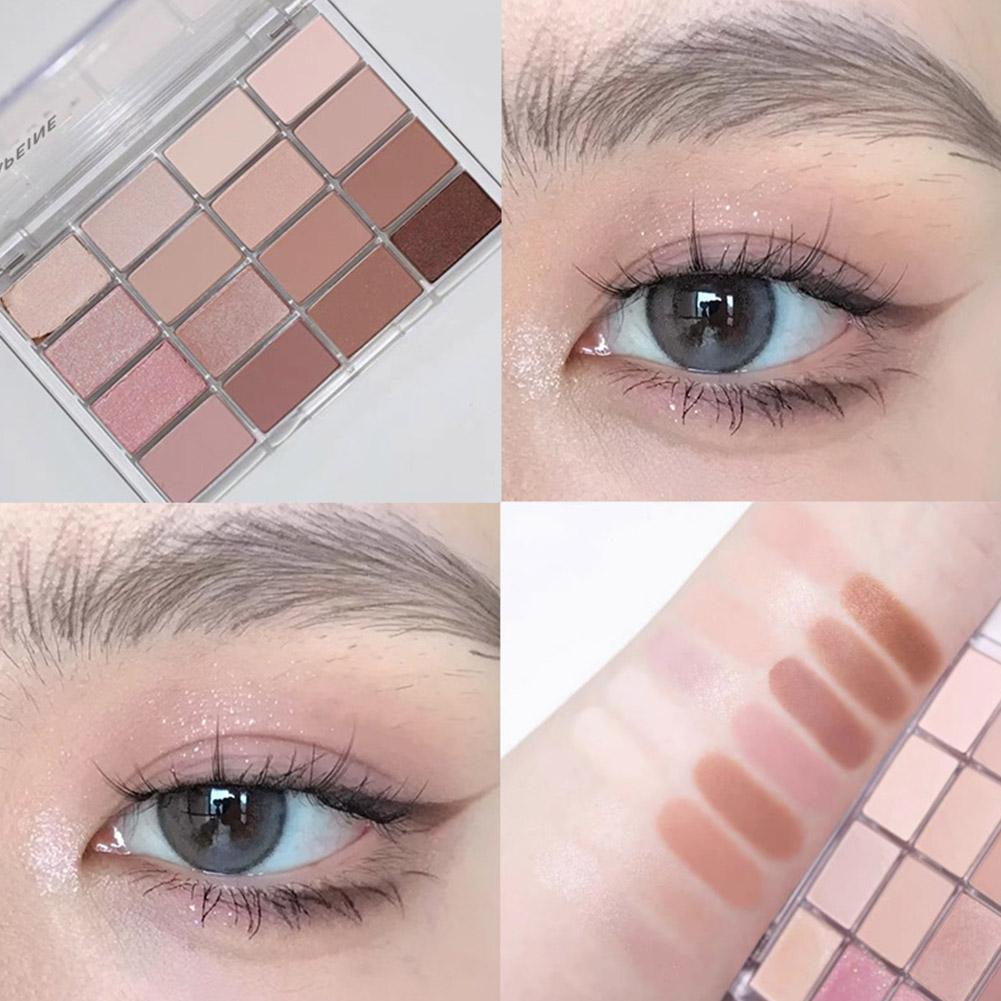 thumbnail image 4 of Ruifaya Paleta de sombras de ojos de 16 colores mate perlado, paleta de maquillaje de ojos de larga duración NW, 4 of 7