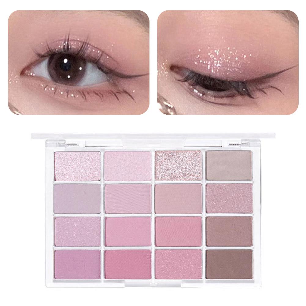thumbnail image 2 of Ruifaya Paleta de sombras de ojos de 16 colores mate perlado, paleta de maquillaje de ojos de larga duración NW, 2 of 7