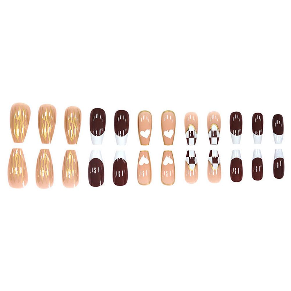 thumbnail image 5 of SGACAI Uñas postizas postizas Puntas de uñas completas Uñas acrílicas artificiales Pegamento de arte estadounidense con uñas, 5 of 7