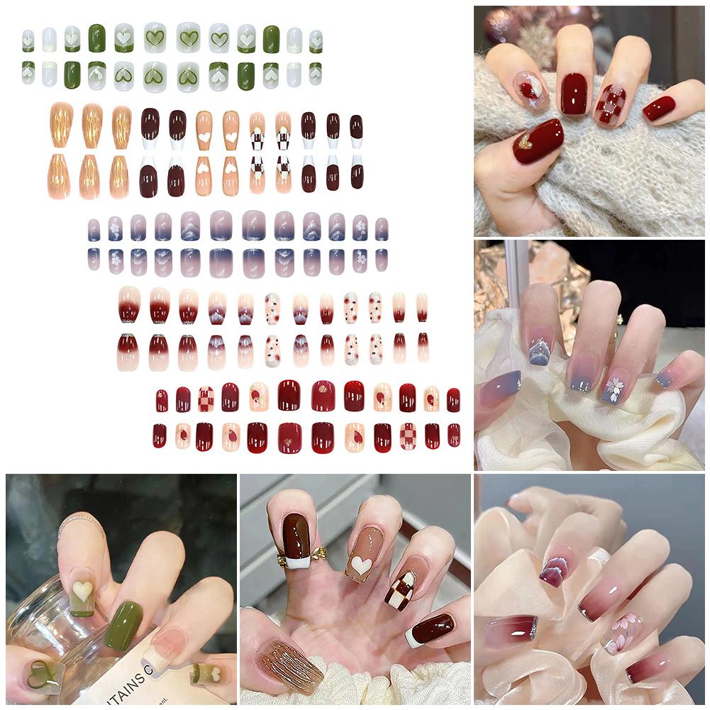 thumbnail image 2 of SGACAI Uñas postizas postizas Puntas de uñas completas Uñas acrílicas artificiales Pegamento de arte estadounidense con uñas, 2 of 7
